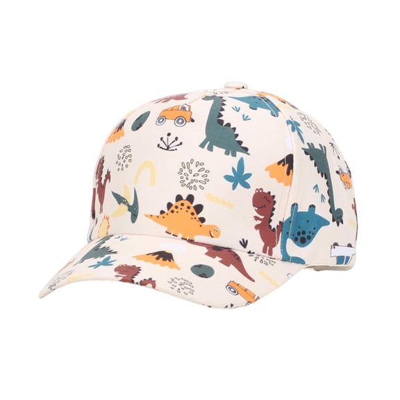 SuTry Kids Dinosaur Print Baseball Cap Adjustable Toddler Sun Hat Breathable Cute Cartoon Sun Protection for Toddlers 2-4 Years Outdoor Baseball Cap