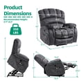 thumbnail image 3 of VIVIJASON Large Power Lift Recliner Chair with Heat & Massage for Elderly Big People, Overstuffed Wide Electric Lift Chair with Extended Footrest, 2 Remote Controls, Side Pockets & USB Ports, Gray, 3 of 7