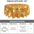 thumbnail image 6 of 70''s Retro Sunflower Tablecloth Funky Floral Round Tablecloth 60 Inch Waterproof Tablecloth for Party Picnic Tabletop Dining Room Indoor and Outdoor Dining Decorative Patio, 6 of 6
