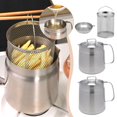 thumbnail image 2 of ZOUBAOQ Stainless Steel Household Oil Filter Large Capacity Storage Can Cooking Oil Tools Strainer Filter Containe Tank Lard Pot C1L4, 2 of 8