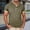 Green, variant on T-Shirts for Man Short Sleeve Button Down Crewneck Henley Shirt Basic Blue Tshirt with Button Mens Golf Shirt