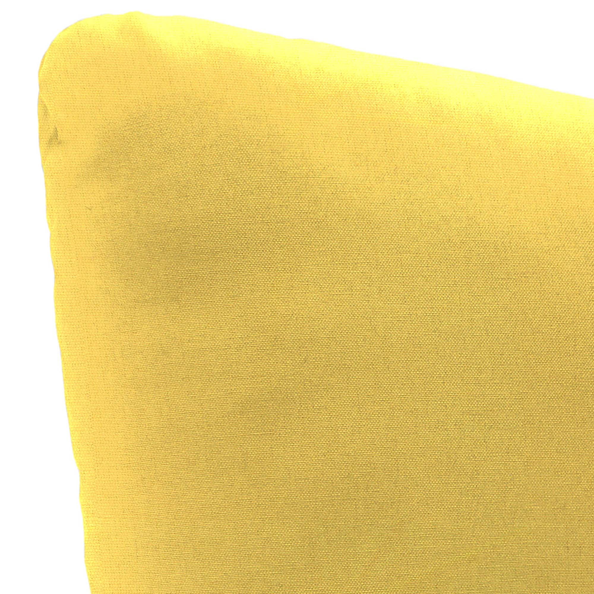 Jordan Manufacturing 23.5" x 24" Canvas Butter Yellow Solid Square Tufted Outdoor Deep Seat Chair Back Cushion with Fabric Button (2 Pack)