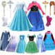 thumbnail image 2 of Girls Snow Queen Elsa Anna Princess Dress Kids Party Gown Clothing Children Cosplay Frozen Halloween Carnival Birthday Costume, 2 of 5