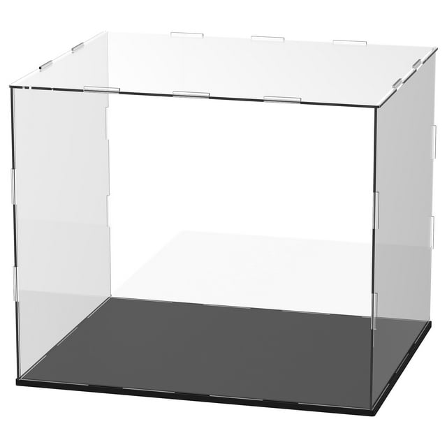 Caja de exhibición de acrílico transparente Uxcell, 12 x 10 x 10 pulgadas, caja de exhibición de acrílico a prueba de polvo para figuras de acción/modelos/coleccionables/munecas