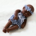 thumbnail image 1 of Adorable Poupée Bébé Peau Noire 30cm/10 Pouces - Poupée Reborn Parfaitement Mignonne et Réaliste!, 1 of 5