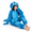 Blue-X-Large, variant on Green Small Triceratops Dragon Onesie Costume Hooded Zipper Pajamas