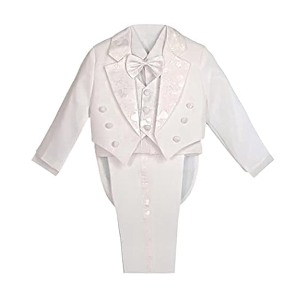 Lito Angels Kostuums & Blazers Tuxedo Smoking Pak Set van 5 Stuks Bruiloft Feest Formele Kleding Outfit voor Baby Jongens Maat 86 (Leeftijd 12-18 Maanden) Ivoor
