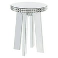 thumbnail image 2 of ACME Lotus End Table, Mirrored, Faux Ice Cube Crystals, 2 of 5