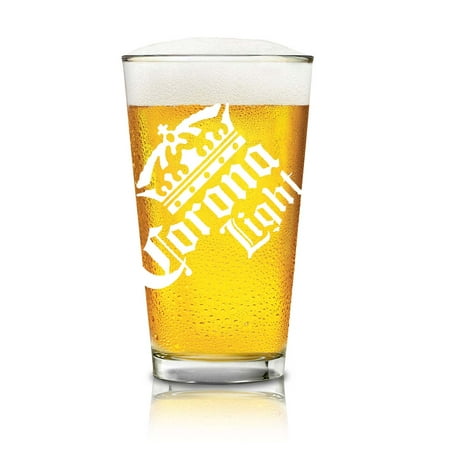 Bottoms Up Logo Pint Glass - Corona Light Logo Pint Glass