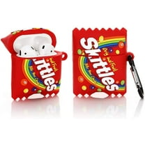 Airpods Silicone Case 3D Cartoon Funny Cute Cover Compatible for Apple Airpods 1&2 [Snacks Series 2] (Skittles)