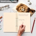 thumbnail image 5 of Lion Leaves Browm Ring Binder Notebook Journey Note Diary College Ruled Spiral Notebook Study Loose Leaf Paper A5 60 Pages, 5 of 8