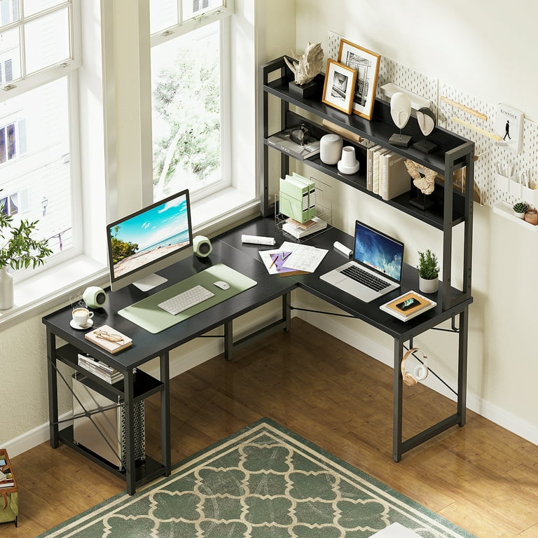 Reclaimed U-shaped Computer Desk, Rustic Corner Desk, Barnwood Office Desk,  Solid Wood Workstation With Credenza, Corner Desk With Drawers 