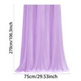 thumbnail image 2 of Tulle Backdrop Curtains for Wedding Decor - Sheer Voile Fabric Drapes for Photo Background, Baby Shower, Birthday Party, and Bridal Ceremony Decorations (Purple,29.5"x106.3"), 2 of 5