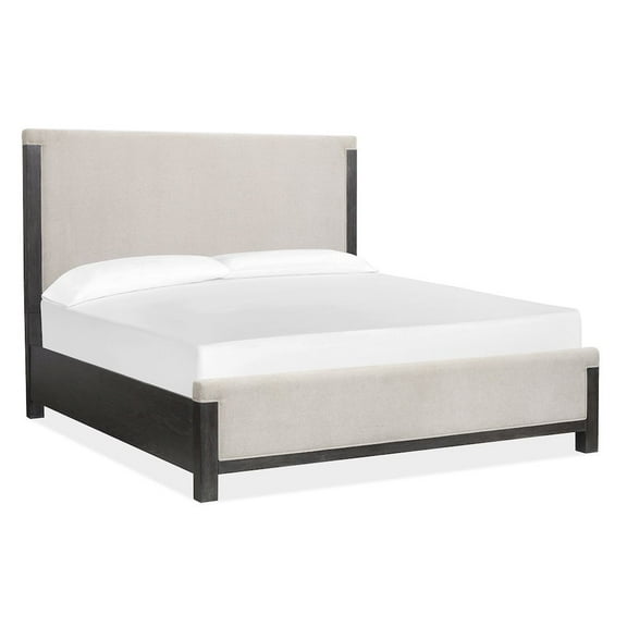 Magnussen Home Plum Creek Ravenwood Black California King Upholstered Panel Bed