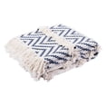 thumbnail image 2 of SAFAVIEH Theanna Throw Blanket Ivory / Blue, 2 of 4