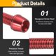 thumbnail image 5 of Uxcell 6pcs Tornillos de Caliper de Freno de Disco de Bicicleta M5x18mm MTB con Llave Hexagonal de 4mm Rojo, 5 of 7