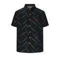 thumbnail image 6 of Kalauyu Mens Short Sleeve Button Down Shirts Wrinkle Free Dress Shirts Casual Print Shirt, 6 of 6