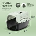 thumbnail image 4 of Petmate Pet Porter Fashion Travel Dog Kennel Portable Plastic Carrier, Small 24" for Dogs 15-20 lb, Green, 4 of 9