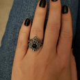 thumbnail image 3 of Conjunto de anillos góticos de universo y Luna para mujer, pentagrama negro, creativo, Vintage, joyería de vacaciones para fiesta, el mejor regalo para niñas, nuevo, 2023, 3 of 4