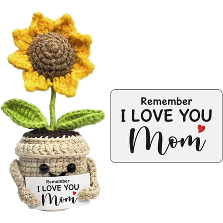 Mini Birthday Gifts For Mom Handmade Crochet Sunflower From Daughter Son