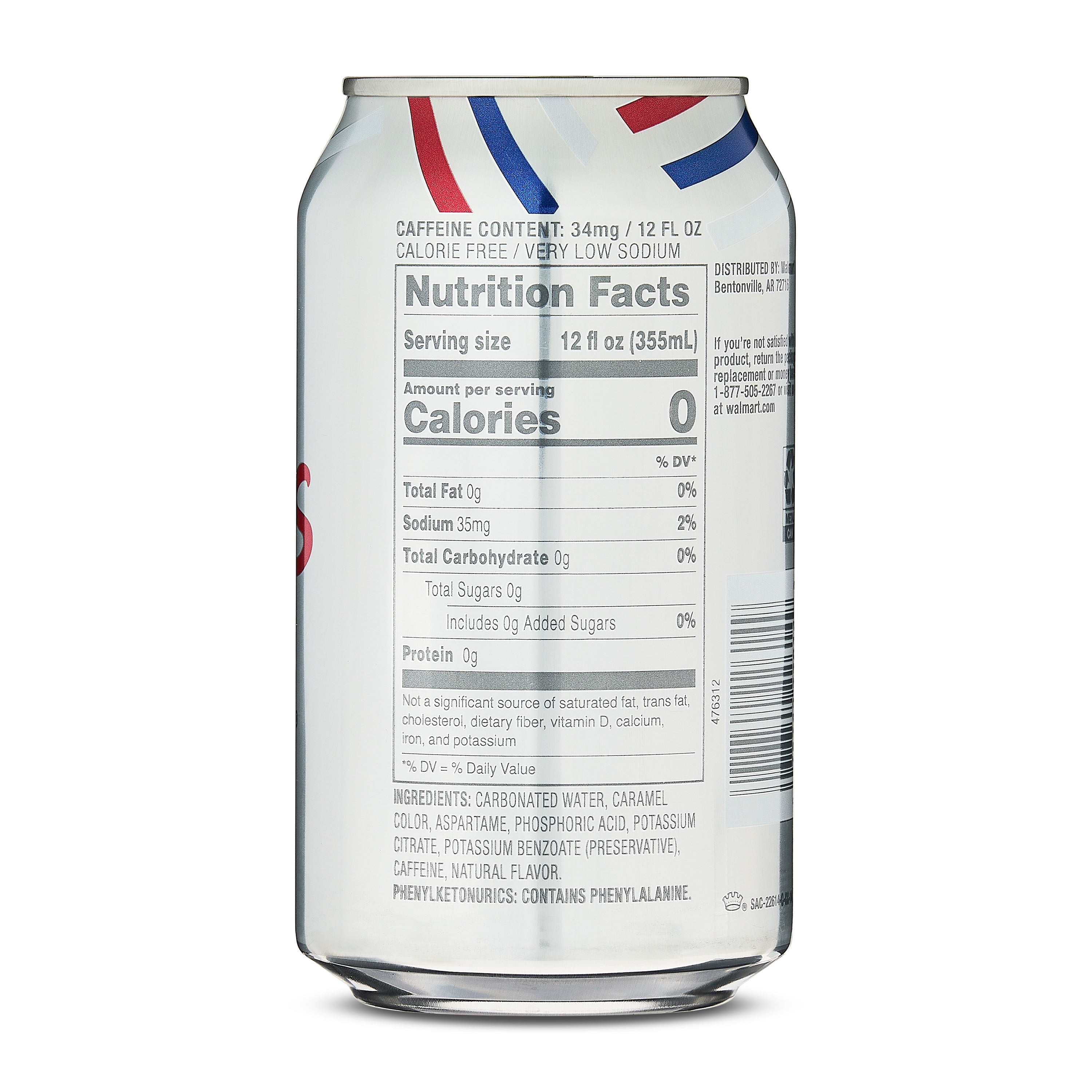 Sam's Cola Diet Soda Pop, 12 fl oz, 24 Pack Cans