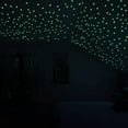 thumbnail image 2 of 100 piezas de plástico fluorescente noctilucente que brillan en la oscuridad, estrellas luminosas, 2 of 5