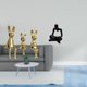 thumbnail image 2 of Figura decorativa de conejo sentado, miniatura abstracta, pensador, de cerámica. Ideal para oficinas, salas de estar, dormitorios y bodas., 2 of 8