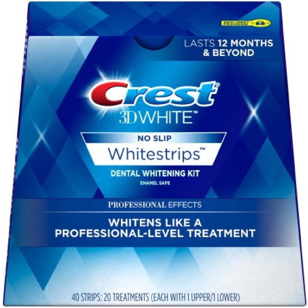 Crest 3D No Slip Whitestrips Professional Effects Teeth ...