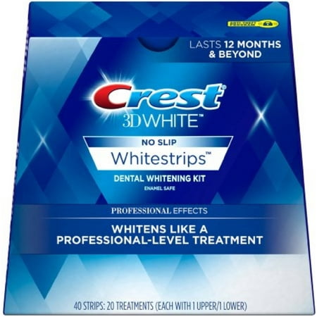 Crest 3D No Slip Whitestrips Professional Effects Teeth Whitening Kit 20 ea