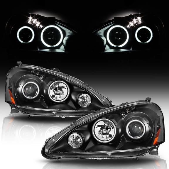 2005 -2006 Acura RSX DC5 LED Dual Halo Projector Headlights Headlamps Left Right