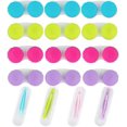 thumbnail image 1 of 12 Pack Contact Lens Case Colorful Holder Colored Lenses Box, YuCool Left Right Eyes Container Portable Contact Lens with 4 Pack Portable Stick Tool Case Kit for Travel Work, 1 of 5