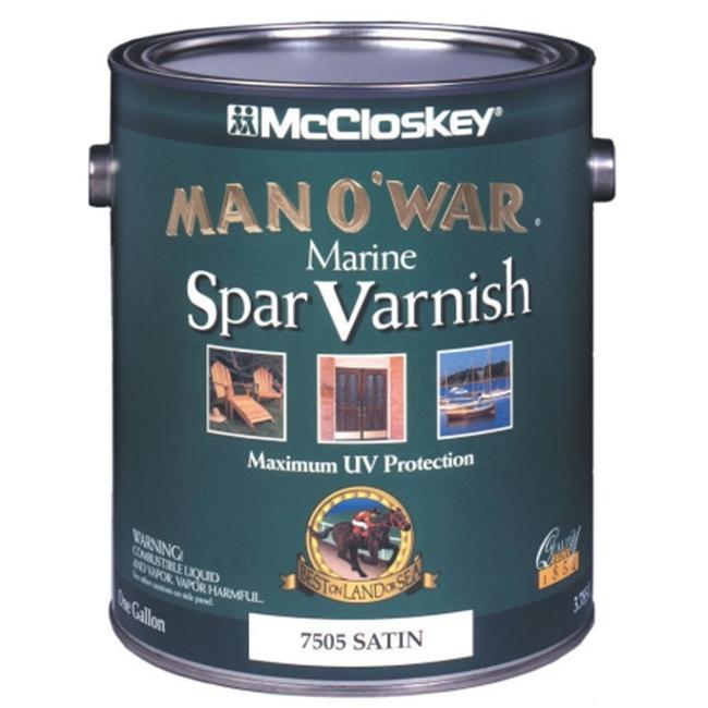 Valspar Brand 1 Gallon Satin Man Oft. War Marine Spar Varnish Low VOC