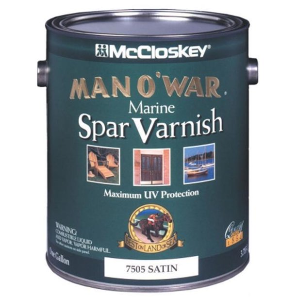 Valspar Brand 1 Gallon Satin Man Oft. War Marine Spar Varnish Low VOC