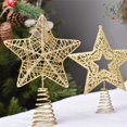 thumbnail image 5 of CHAO Cubierta superior del árbol de Navidad de 15*19cm, árbol de mejoras para el hogar tipo estrella con brillo metálico, 5 of 5