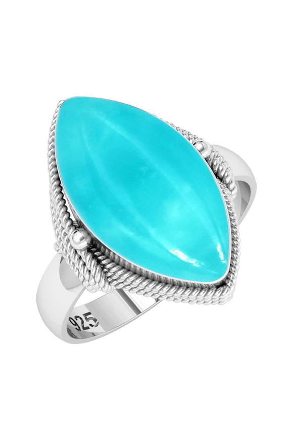 925 Sterling Silver Ring Natural Smithsonite Handmade Jewelry