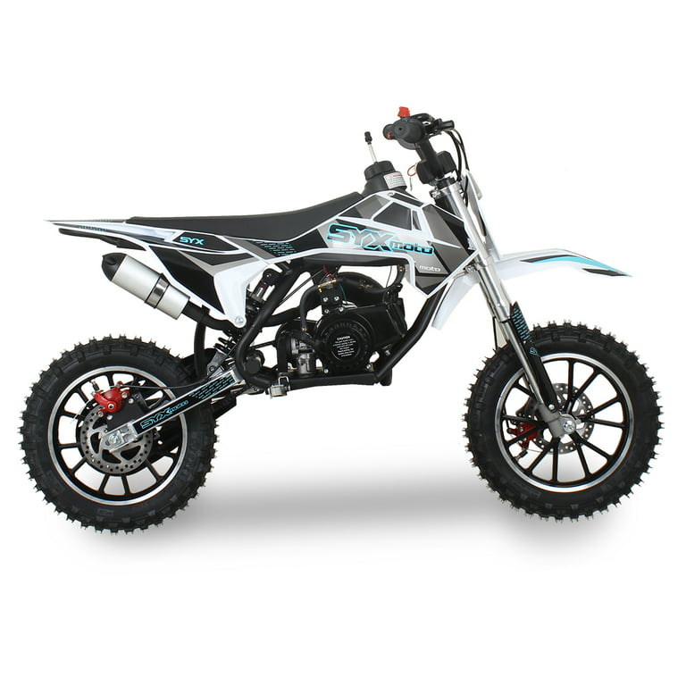 MotoTec Demon 50cc 2-Stroke Kids Gas Dirt Bike White