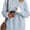 Blue, variant on Womens Oversized Crewneck Sweatshirt - Teacher Outfits Fall Long Sleeve Top