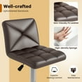thumbnail image 4 of Gymax 4 PCS Bar Stools PU Leather Swivel Bar Chairs Height Adjustable Upholstered Barstools Brown, 4 of 5