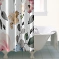 thumbnail image 4 of Pioneer Flower Floral Print Pattern Shower Curtain 36"x72" ,Bathroom Decorative Shower Curtains Set with 12 Hooks,Modern Waterproof Washable Shower Curtain, 4 of 6