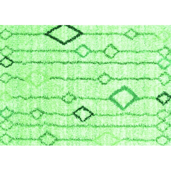 Ahgly Company Indoor Rectangle Solid Green Modern Area Rugs, 5' x 8'