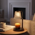 thumbnail image 2 of Candle Warmer Lamp with Timer Dimmer, Adjustable High Wax Warmer Lamp for Jar Candles, Birthday Gifts for Women, House Warming Gifts New Home Decor, Black (2 Bulbs included), 2 of 12