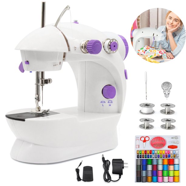 Mini Sewing Machine, 111PCS Sewing Machine Kit, Household Electric