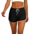 thumbnail image 3 of Dolphin Shorts Women Drawstring Summer Lounge Workout Sports Mini Shorts Booty Athletic Gym Sweatshorts (S, Black), 3 of 7