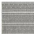 thumbnail image 2 of SAFAVIEH Courtyard Everette Geometric Striped Indoor/Outdoor Area Rug, 5'3" x 7'7", Black/Grey, 2 of 4