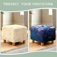 thumbnail image 6 of Jiueut Butterfly Daisy Print Footstool Cover, Comfortable Footrest Sofa Slipcover Washable Cushion for Ottoman with Elastic Buttom for Living Room, 6 of 7
