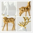 thumbnail image 6 of Set of 2 Deer Figurines,3D Reindeer Christmas Decor, Seated and Standing Elegant Deer, Luxurious Style Ideas, Suitable for Christmas Gifts, Living Room, Wine Cabinet, Display Stand, Bedroom, 6 of 7