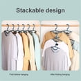 thumbnail image 4 of Trayknick 5Pcs Non-slip Thickened Plastic Clothes Hangers Shirts Pants Clothes Wide Shoulder Racks Home Supplies Pink, 4 of 13