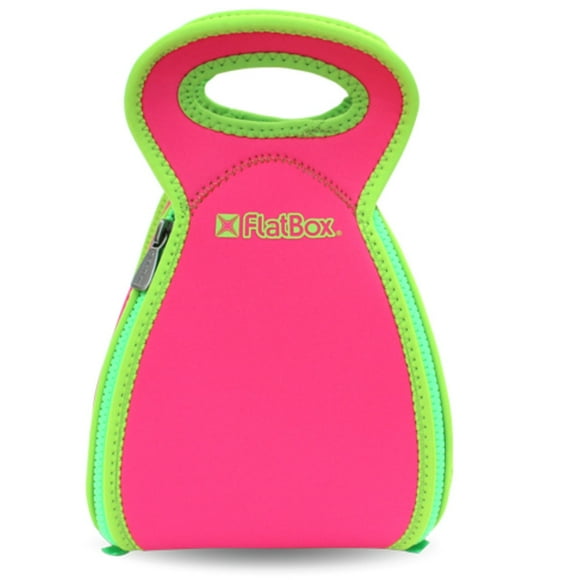 Lonchera Y Tapete FLATBOX Rosa/Verde 101000P4