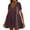Wine, variant on Kmdttou Womens Short Sleeve Sweater Dresses Women's Solid Color Summer Short Sleeved Dress