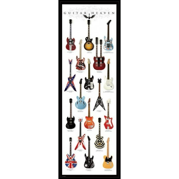 Guitar Heaven - Door Laminated & Framed Poster (21 x 62)